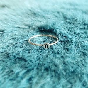 Sterling Silver Hand-Stamped “D” Ring